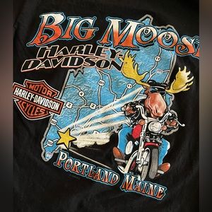 Harley Davidson, Big Moose Portland Maine medium T-shirt 2008